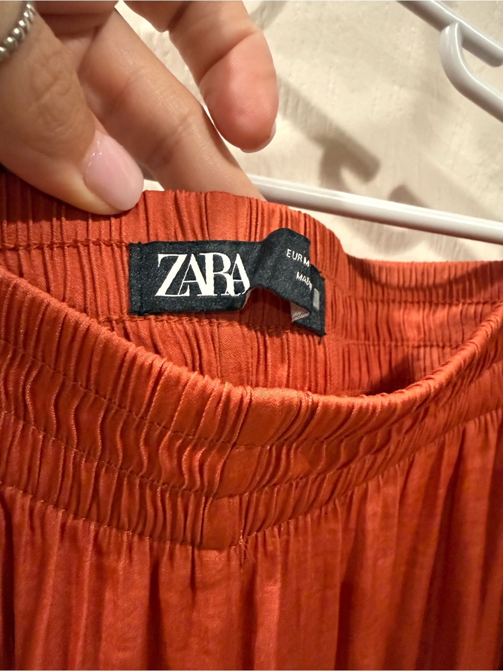Zara Wide-Leg Boho Pants in Burnt Orange Parisian - Picture 2 of 2
